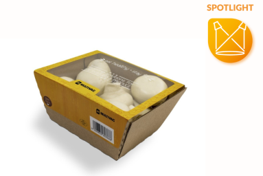 Virtually plastic-free TopWRAP™ Mushrooms packaging from Multivac increases the shelf life of mushrooms. The cardboard tray can 